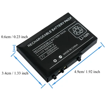 OSTENT 2000mAh Nabíjateľná Lítium-iónová Batéria + Nástroj + Pero Pack pre Nintendo DSL NDSL