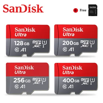 Pamäťová Karta SanDisk A1 400GB 256 GB 200GB 128 GB 64 GB Micro sd karta 32GB Class10 16GB Pamäť Microsd TF/SD Karte Flash smartphone