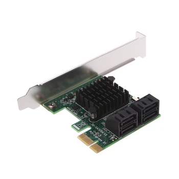 PCI-E slot karty PCI Express 1x 4-Portová Sata 3.0 III 6 G Converter Radič Karty Adaptéra