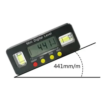 Plastový Magnetický Elektronické Úrovni Digitálny Displej Úrovni Horizontálnej Inclinometer Uhlové Pravítko 100 mm 150 mm 200 mm Mater Nástroje