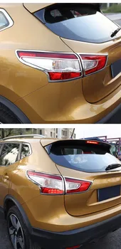 Pre Nissan Qashqai 2016 2017 2018 ABS Chrome Predné Zadný Kufor predné svetlo zadné Svetlo Lampy Kryt Výbava Styling Obloha Rámu Liatie