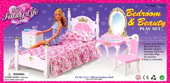 Princezná prípade pre bábiku barbie girl spálne nábytok a príslušenstvo lôžková izba Barbie Sen Skriňa hračka sweet dom