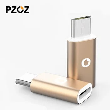 PZOZ Pre iPhone Typ C Adaptér Micro USB Kábel Converter nabíjanie pre Xiao redmi 5 plus 4x mi 8 A1 6 x oneplus usb-c OTG