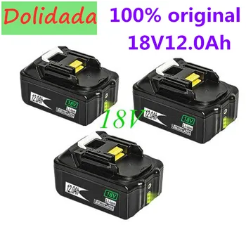 Pôvodné 18V12Ah Nabíjateľná Batéria Li-Ion Batéria, Výmena napájacích Nástroj Batéria pre MAKITA BL1880 BL1860 BL1830+Nabíjačka