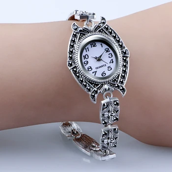 QINGXIYA Značky 2020 Nové Módne Hodinky Ženy Antické striebro Náramok Dámske náramkové hodinky Quartz Žena Hodiny Relogios Montre