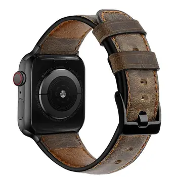 Retro Krava Kožený remienok pre Apple hodinky 5 kapela 44 mm 40 mm correa watchband náramok iWatch kapela 38mm 42mm série 4 3 príslušenstvo
