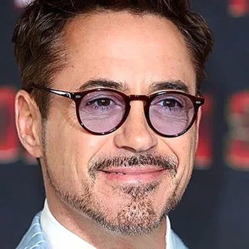 Robert Downey slnečné Okuliare Acetát Retro klasické okrúhle Slnečné Okuliare unisex Letné Módne Retro Okuliare Červená žltá modrá fialová