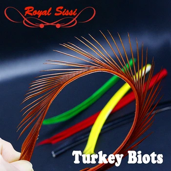 Royal Sissi 5 voliteľné farby Turecko Biots pre spinner tela muchy lietajú viazanie pierko materiálov /5 pásky/pack turkey biot brká