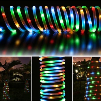 Rozprávkových Svetiel Dovolenku LED Reťazec, Svetlá, Vianočné Osvetlenie Vonkajšie Batérie Vodotesné Lano Trubice LED Girlandy Dekorácie, Party Weddin