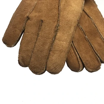 Rukavice Mužov перчатки Ovčej 2020 Nové Zimné Teplé Hnedé Camel Módne Kože Mužov a Žien Otepľovanie Muž Reálnom Kožené Rukavice