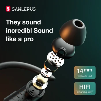 SANLEPUS B1 Led Displej Bluetooth Slúchadlá Bezdrôtové Slúchadlá TWS Stereo Slúchadlá Nepremokavé Potlačením Hluku Headset S Mikrofónom