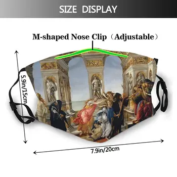 Sondro Botticelli Calumny Z Apelles Dospelých Opakovane Masku Na Tvár Proti Oparu Masku Proti Prachu S Filtrom Ochranný Kryt Respirátor
