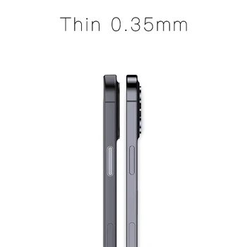 SUAIOCE Ultra Tenké 0.35 mm obal Na iPhone 12 Mini puzdro Pre iPhone 12 Pro Max 6.1 Matné Priehľadné Pokrytie Luxusné Ochranné puzdro