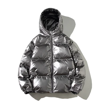 Svetlé Puffer Bunda na Zimu značkové Oblečenie Pánske Načechraný Bublina Kabát s Kapucňou 2020 Módne Trendy Pôvodné Teplé Streetwear