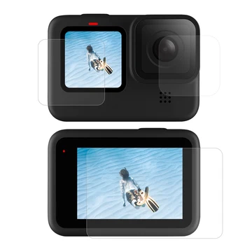 TELESIN 3ks Tvrdeného Skla Screen Protector Objektív Film 6Pcs HD Chránič Film pre GoPro Hero 9 Black Akcia Fotoaparát, Príslušenstvo