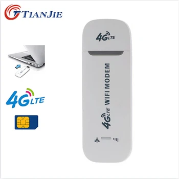 TianJie 4G WiFi Router LTE Modem USB Bezdrôtové Širokopásmové Mobilné Hotspot LTE sietí 3G/4G Odomknutá, Dongle s Slotu SIM Karty Stick Údaje
