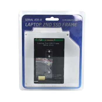 TISHRIC Caddy SATA 3.0 9,5 mm M. 2 M2 NGFF 2. Druhý HDD SSD Pevný Disk Disk Kryt Pre Prenosné DVD-ROM Hliníkové Optibay Prípade