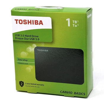Toshiba Canvio Základy externý pevný disk 1 TB rozhranie USB 3.0, Black, kompatibilný s USB 2.0, (Windows 7/8.1/10), Mac OS, USB 3.2 Gen 1