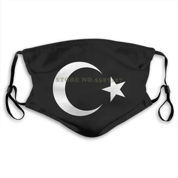 Turkei Da Black Turecko Turkiye Flagge Istanbul Vlajka Mond Stern Rot Erdogan Slim Letné Hot Predaj masku na Tvár Masky