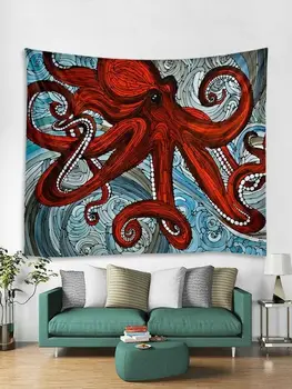 Umenie Octopus Typu Gobelín Stene Visí Psychedlic