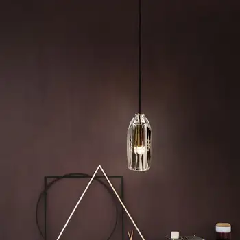 Umenie ventilátor post morden svetlo luxusné jednoduché stropné svietidlo crystal pôvodné obývacia izba bar lôžková izba noc zdobiť