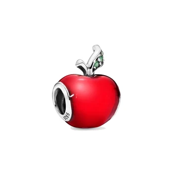 Unicon Klasické Striebro 925 Korálky Červená Smalt Apple Charms Korálky Fit Pandora Náramky Pre Ženy Šperky Robiť Vianočné Darčeky