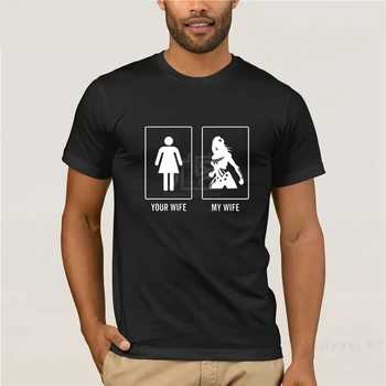 Vaša Žena Moja Žena Superhrdina T-Shirt 2020 kolo krku T-shirt pánske letné pánske krátke T-shirt pre Mužov, Topy