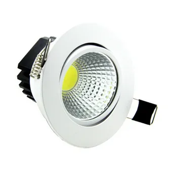 Veľkoobchodná cena Stmievateľné LED Downlight COB7W 10W 12W 15W Stmievanie Bodové Svetlo Zapustené Stropné Svietidlo Osvetlenie AC85-265V CE, ROHS