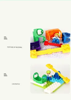 Veľká Veľkosť Kreatívy Ruské koleso Model Stavebné Bloky, Farebné Väčšinu Tehly Vzdelávacieho Hračka Duploed Série