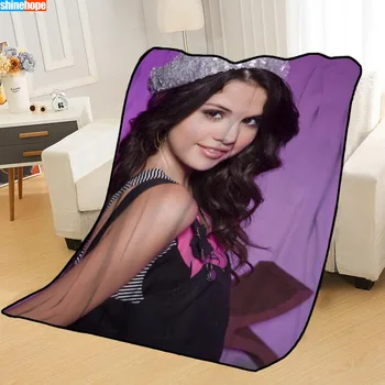 Vlastné Selena Gomez Prikrývky na postele hodiť deka mäkkú deku letná deka anime deka cestovná deka Veľká Veľkosť 145X200cm