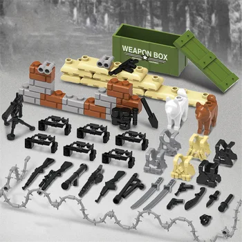 Vojenské Scény Príslušenstvo Dialo rovine Zbrane Súpravy Stavebné Bloky MOC Zbrane Pack Hračky WW2 Série Tehly