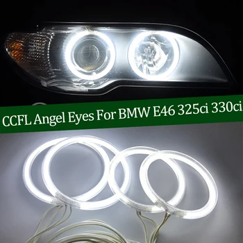 Vysoká Kvalita CCFL Angel Eyes Súprava Teplá Biela Halo Krúžok Pre BMW E46 325ci 330ci Kupé Kabriolet 2004-2006 svetlometu Demon Oko