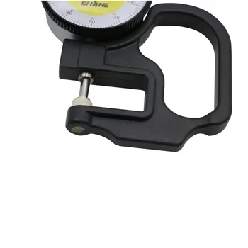 Vysoká kvalita shahe 0-10 0.01 mm metrika hrúbka rozchod dial hrúbka rozchod