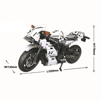 Víťaz 7047 716PCS Technic Motorke Rad Bieleho Závodné Motocykle Stavebné Bloky Moto Modelu Vzdelávacích Tehly Deti Hračky