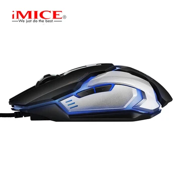 Všetky Nové iMICE V6 6D Nastaviteľné 2400DPI Ergonomický Usb Káblové Optical Gaming Mouse Hráč Myší 4 Farebné LED Podsvietenia Pre Notebook PC