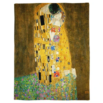 WARMTOUR Hodiť Deka Gustav Klimt Kiss Hodiť Deka Teplá Deka Mikrovlákno Prikrývky Na Postele Domova