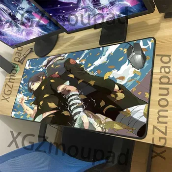 XGZ Vlastné Extra Veľké Podložku pod Myš, Čierna Zámok Hrane Anime Naruto SharinganPC Notebook Stôl Podložka Gumová protišmyková 900x400/600x300