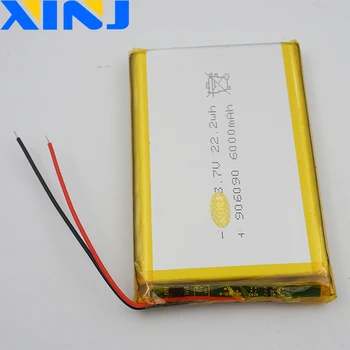 XINJ 3,7 V 6000mAh Li lítium-polymérová batéria lipo bunky 906090 Pre GPS, PSP PS5 GPS ipod PAD POLOVICE Prenosné DVD Power bank Tablet PC