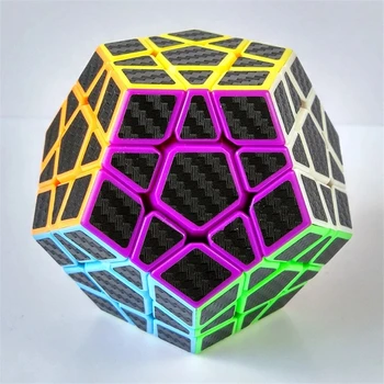 ZCube 3x3x3 Megaminxed Magic Puzzle Uhlíkových Vlákien Nálepky Profesionálne Rýchlosťou 12 strán puzzle cubo vzdelávacie hračky pre deti,