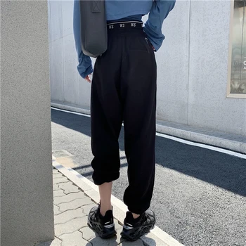 ZHISILAO Módne Súpravy Ženy Pevné Voľné Streetwear Nohavice Mujer Joggers Harajuku Vysoký Pás Nohavice 2020 Bežné Nohavice