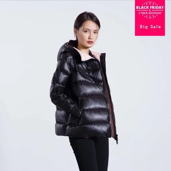 Zimné módne značky kvalitné môže byť otvorený rukáv 90% kačica dole kabát žena zips šitie s kapucňou teplá nadol parkas wq135