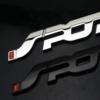 Červená Škvrna ŠPORT List, Odznak Chróm Kovový Znak Auto Styling Refitting batožinového priestoru Dekorácie-Nálepky na Ford Mondeo Focus Fiesta ford Kuga