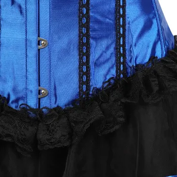 Ženské paródia korzety, šaty sukne, kostýmy vintage kvetinová čipka up blue korzet bustier spodné prádlo top plus veľkosť